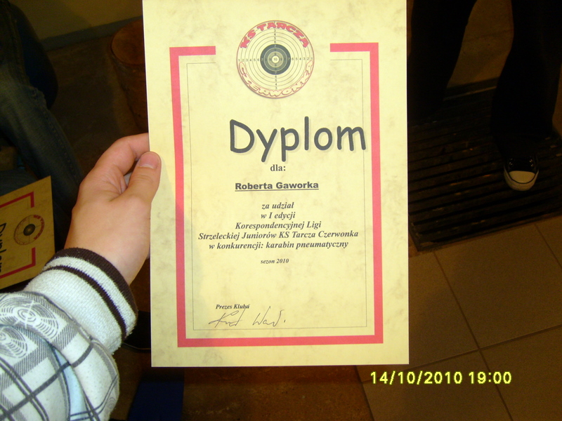 Dyplom dla R.Gaworka